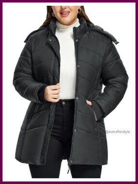 Plus Size Winter Parka Coat Long Warm Puffer Down Jacket